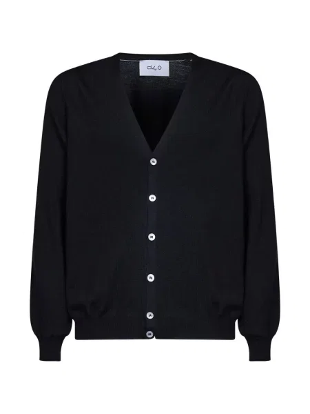 Cardigan D4.0 cu decolteu în V negru