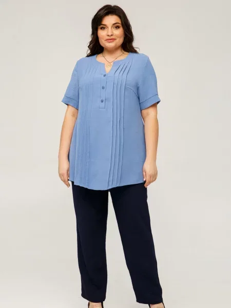 Туніка All Posa креп блакитний