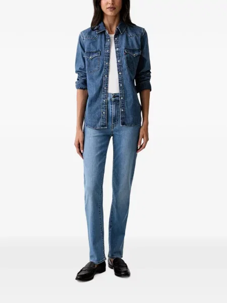 Prugasti ruksak Levi's® visoki struk siva