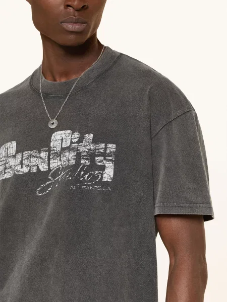 AllSaints T-shirt basic SUN szara