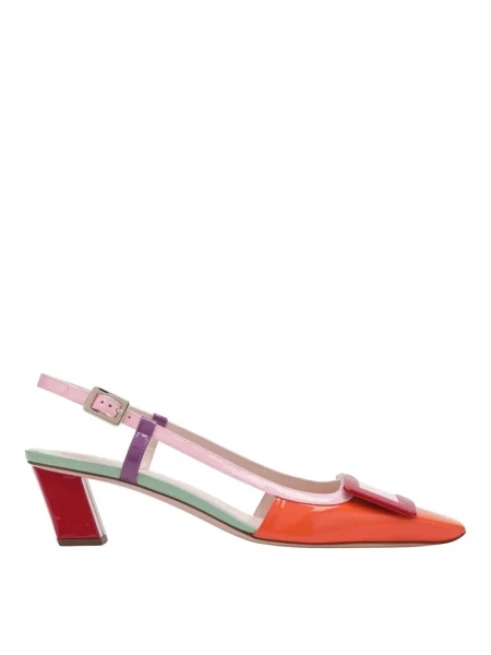 Czółenka Roger Vivier skórzana z otwartą piętą
