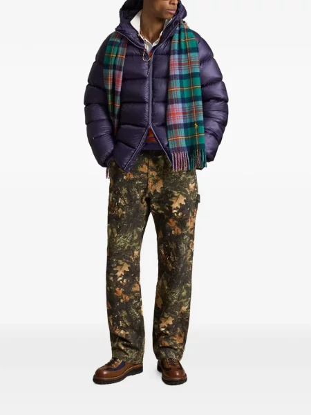 Mănuși Polo Ralph Lauren din piele de căprioară cu șireturi cu vârf închis albastru