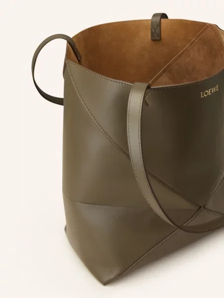 Loewe Torba Shopper Puzzle Fold gruen czarna