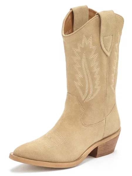 LASCANA Cizme de cowboy bej