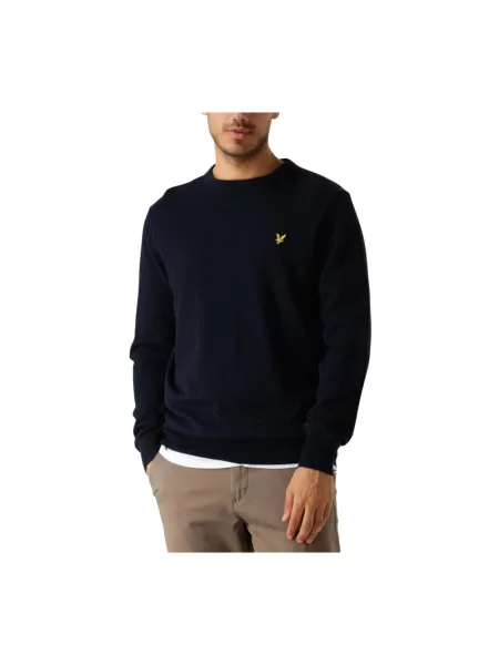 Sweter Lyle & Scott z wełny merino niebieski