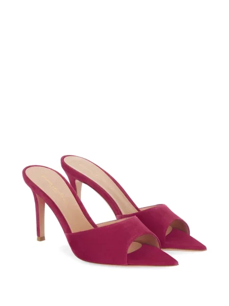 Sandale Gianvito Rossi din piele de căprioară roșu