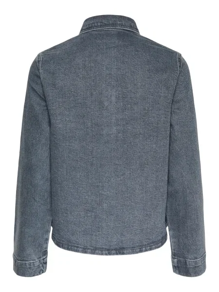 PIECES Bluză PCSIFFI gri denim alb
