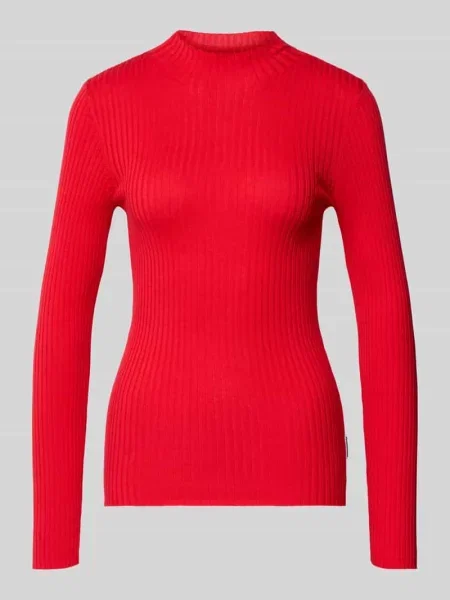 Sweter o kroju slim fit z czystej bawełny model ALAANIA' Armedangels czerwony