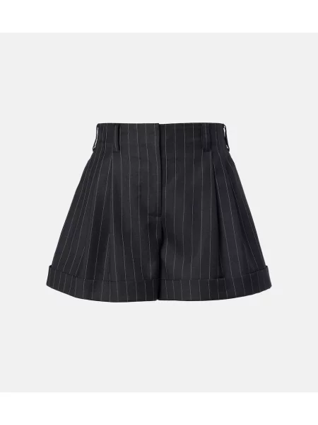 Pantaloni scurți Givenchy de lână gri