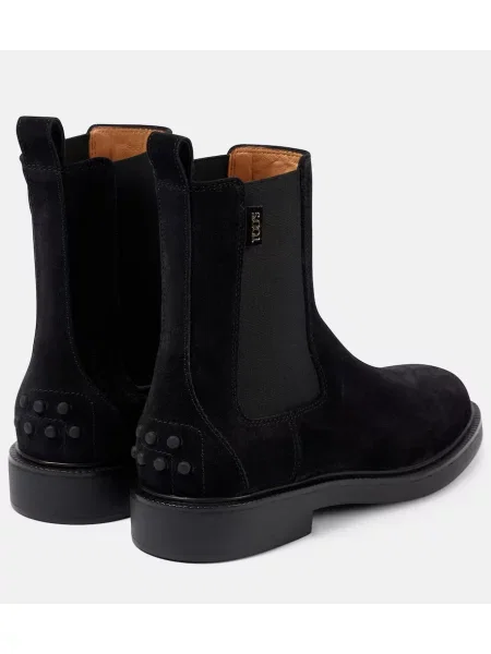 Botine chelsea Tod's din piele de căprioară negru