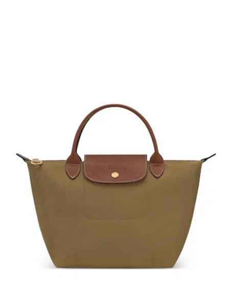 Geantă shopper Longchamp din piele verde