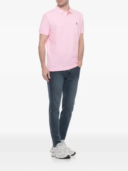 Суичър с качулка Polo Ralph Lauren бродиран с качулка розово