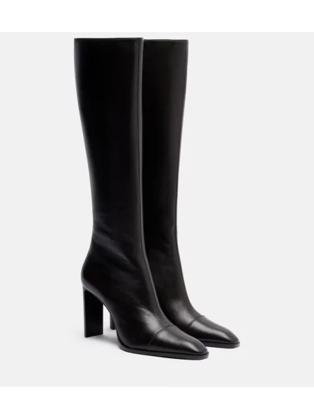 Usnjene škornji Saint Laurent rjava