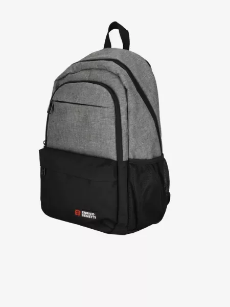 Enrico Benetti Hamburg Notebook 23 l Light Grey Backpack Grey γκρι