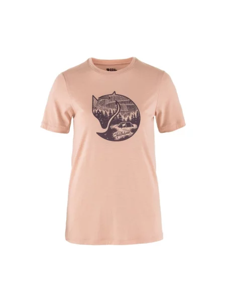 Fjallraven tričko dámske s prímesou vlny Abisko oranžová