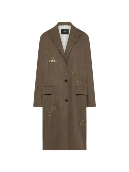 Palton Seventy cu paiete maro