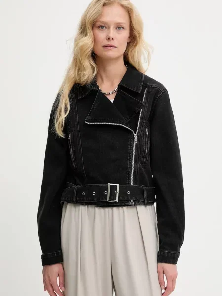 Дънково яке Answear Lab преходен модел черно