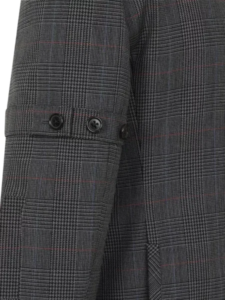 Sacou Thom Browne în carouri gri