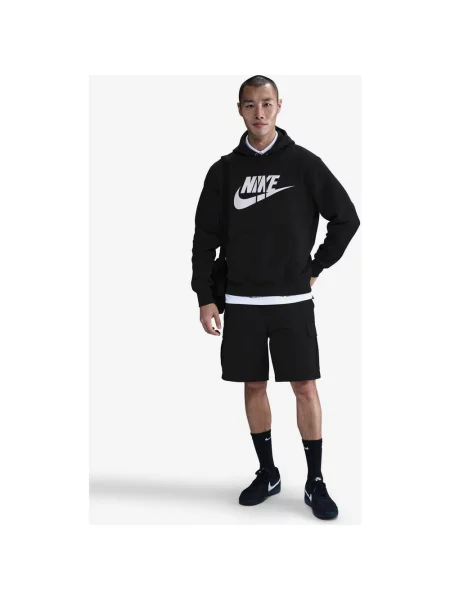 Bluza z kapturem Nike Sportswear Club Fleece czarny S biały