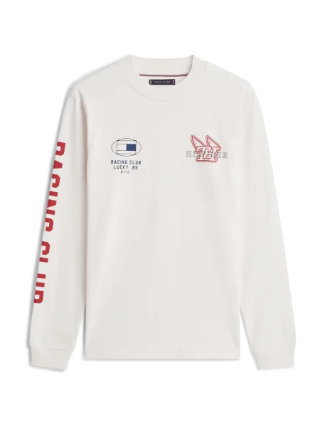 TOMMY HILFIGER Marškinėliai tamsiai mėlyna balkšva raudona