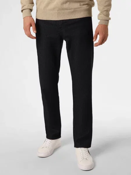 BOSS Orange Jeansy Mężczyźni jednolity niebieski