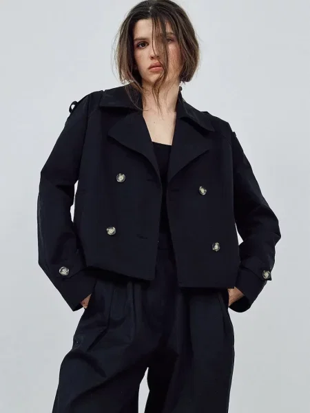 MUUV. kurtka THEA przejściowa oversize czarny