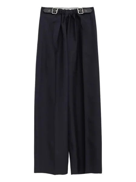 Spodnie Loewe skórzane plisowane niebieskie