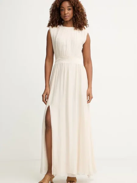 Haveone rochie cu mătase bej
