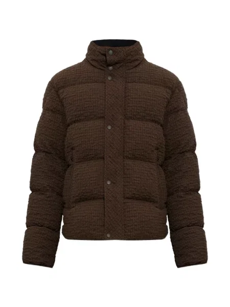 Geacă Moncler în carouri maro