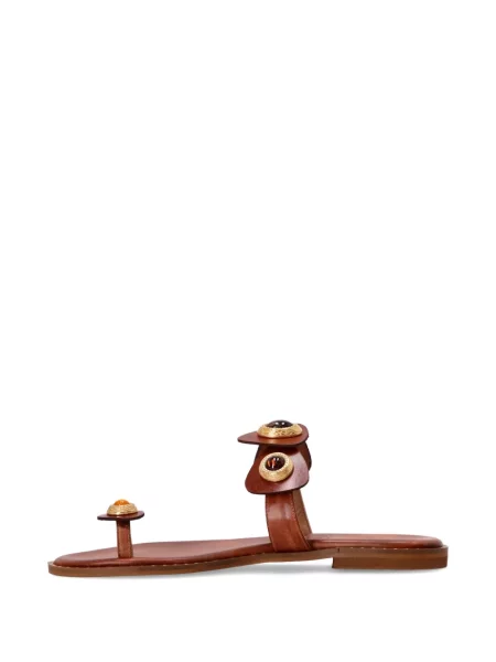 Sandale Kotris Sandals cu model floral maro