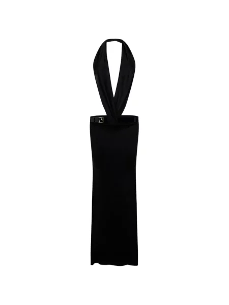 Lung rochie Dsquared2 din jerseu negru