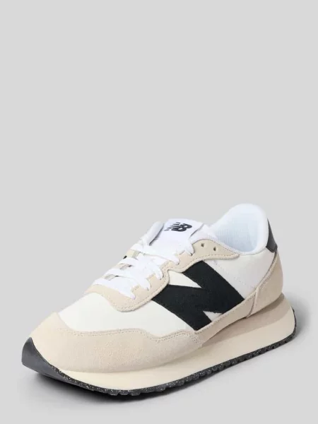 Sneakersy z detal z logo New Balance białe