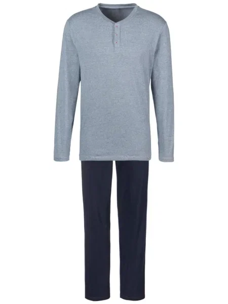 S.Oliver Pijama lungă bleumarin / deschis albastru