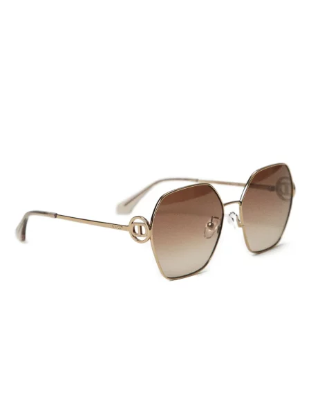 Ochelari de soare Twinset cu imprimeu geometric maro