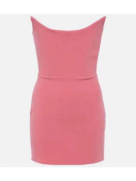 Sukienka Alex Perry z krepy bez ramiączek różowa