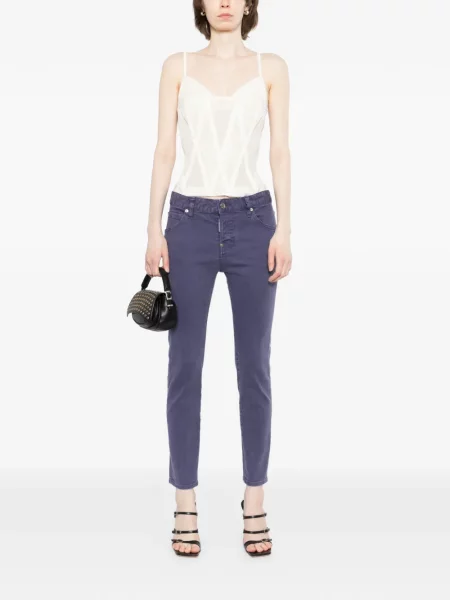 Blugi Dsquared2 cu autograf violet