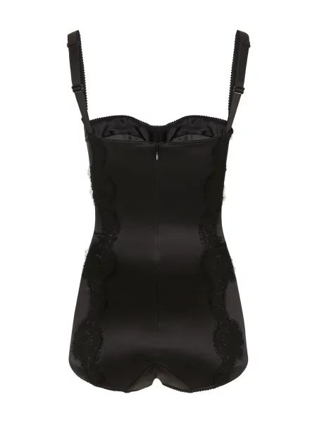Body Dolce And Gabbana koronkowy czarny