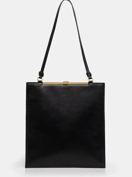 Geanta de piele Aeron din piele negru