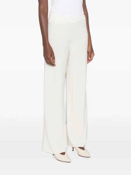 Pantaloni Sergio Moretti Firenze tricotate alb