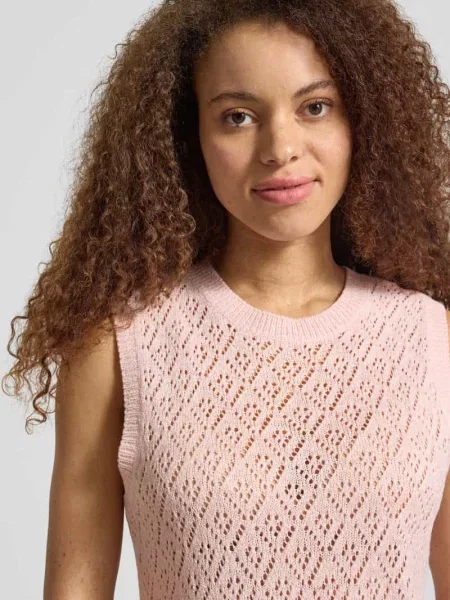 Bezrękawnik o kroju regular fit z okrągłym dekoltem model SUNNY' Only różowa