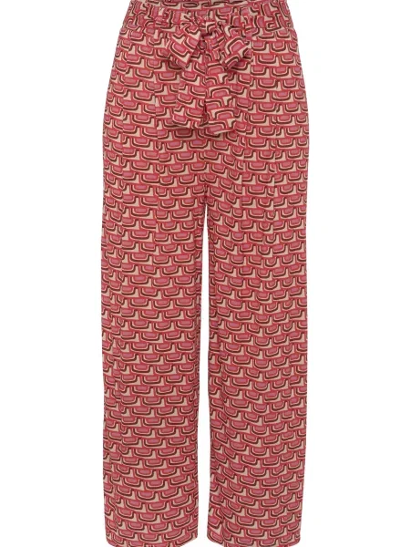 VIVANCE Pantaloni cutați crem / bordeaux / roși aprins / pepene roșu