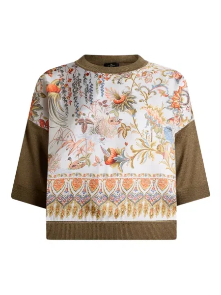Top Etro cu model floral cu imagine maro
