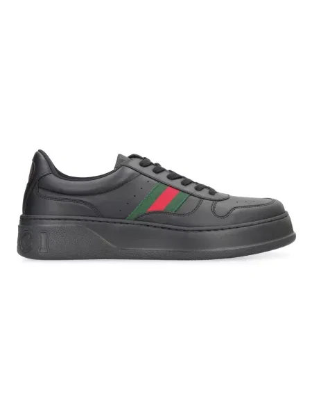 Sneakersy Gucci skórzane chunky czarne