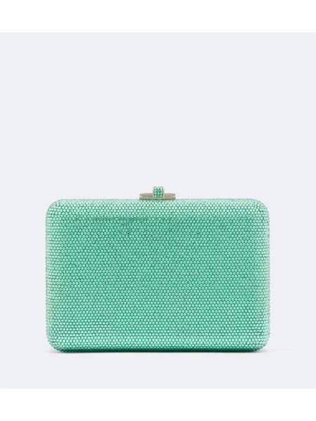 Geantă plic Judith Leiber Couture verde