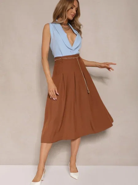 Fustă Lilethra maro
