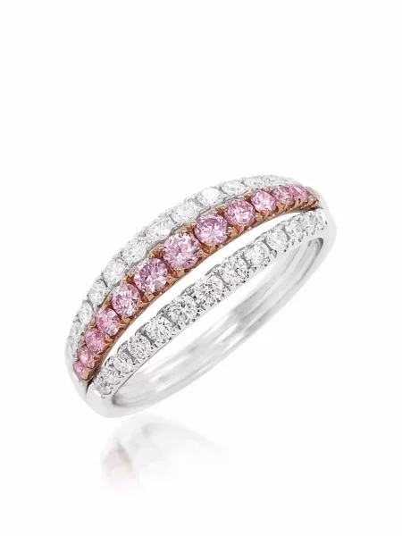 Žiedas Hyt Jewelry su argyle raštu rožinė
