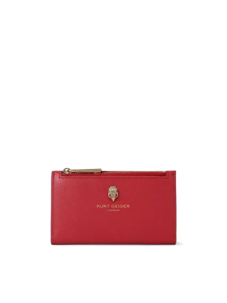 Kurt Geiger London portfel skórzany SLOANE czerwony