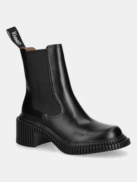 Camper ghete chelsea de piele Pix London cu drept negru
