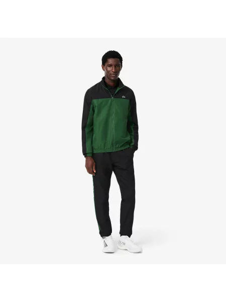 Lacoste Dres Z Zamkiem Z Blokadą Koloru Regular Fit czarny