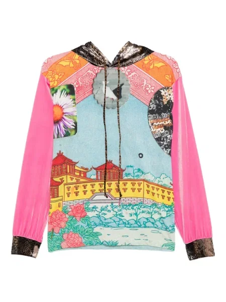 Hanorac cu glugă Penultimate cu imagine albastru